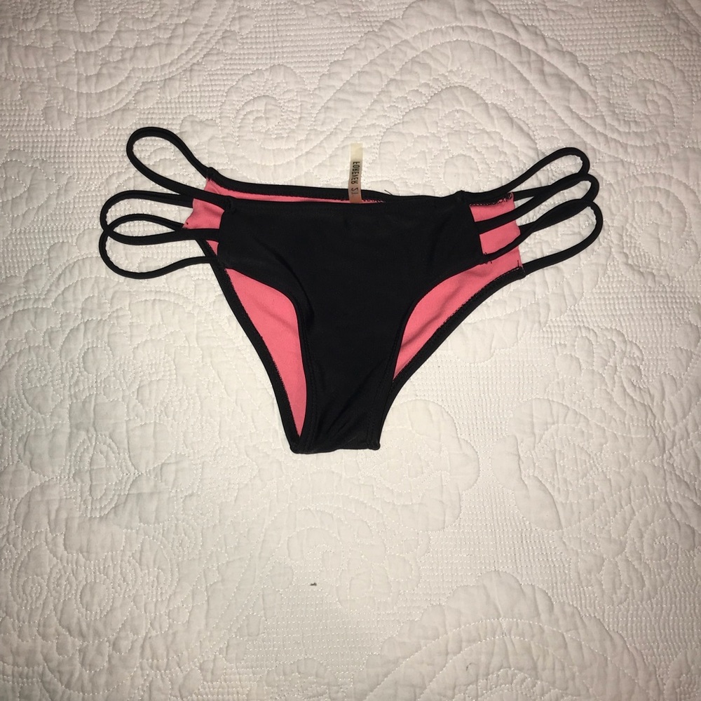 Black strappy bikini bottom